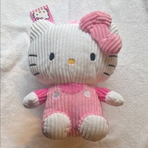 Hello Kitty Pink, White & Yellow Corduroy Plush Doll